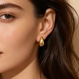boucles d'oreille en acier inoxydable
