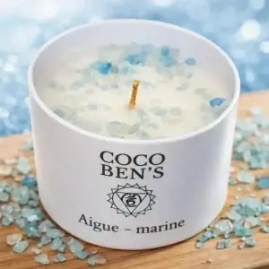 bougie lithothérapie aigue marine 200 ml