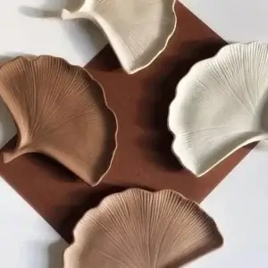 plateau fait main jesmonite ginkgo