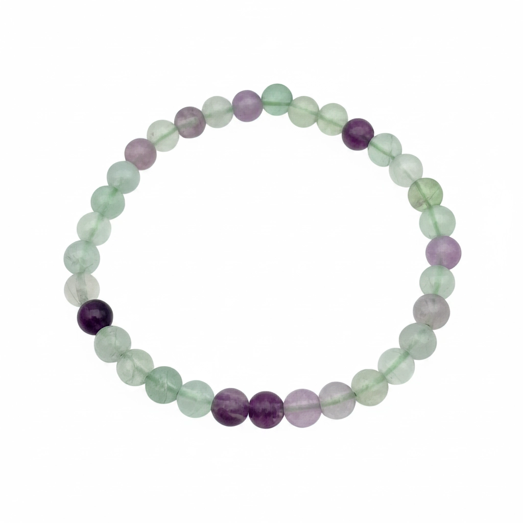bracelet en perles fluorite