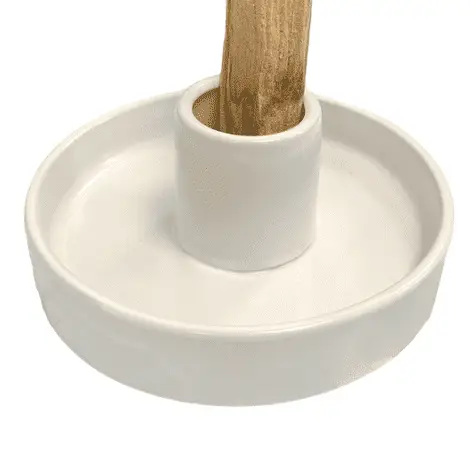 porte encens céramique blanc pour palo santo 10.5cm
